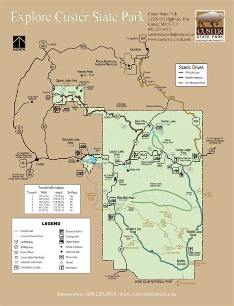 A map of Custer State Park